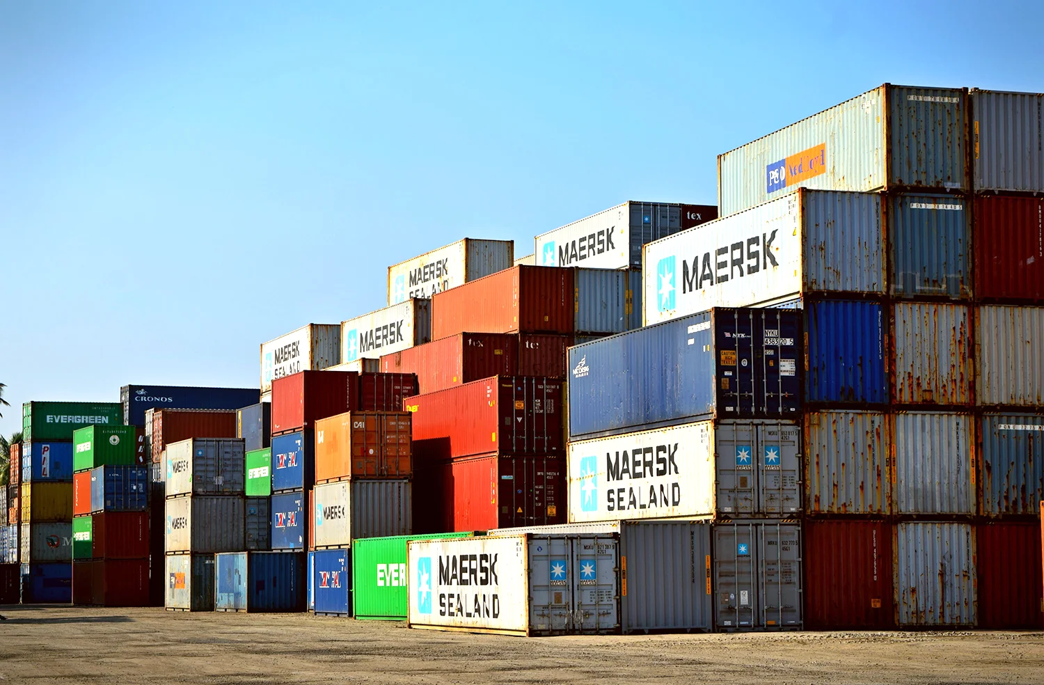 Incito Empowering a Lean Supply Chain With Predictive AI Analytics Hero 1500p Stacks of freight containers